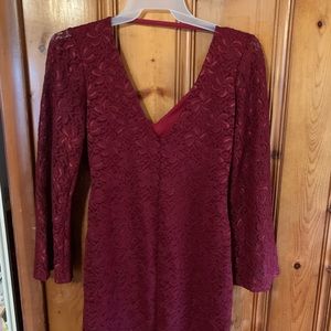 Wine colored dress